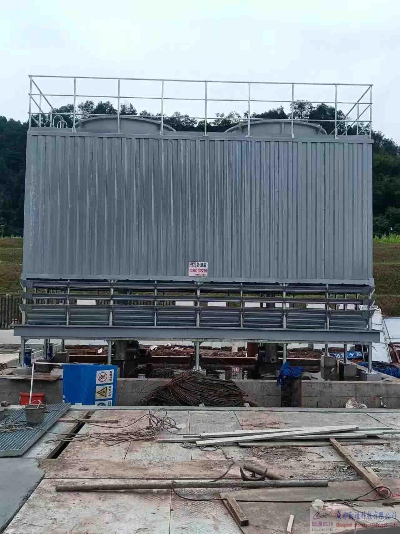 宜賓冷卻塔，玻璃鋼冷卻塔安裝項目現場